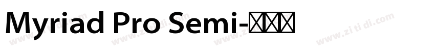 Myriad Pro Semi字体转换